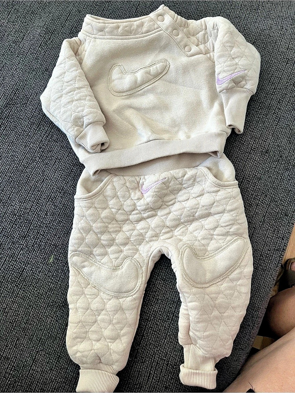 Nike Baby 12M Quilted Sweatshirt & Pants Set